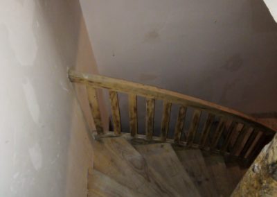 Escalier en cours de rénovation